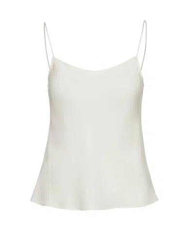 Argent Camisole In Matte-side Silk Charmeuse In White