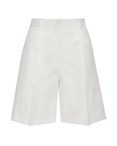 Argent Pleated Short Cotton Twill Ivory