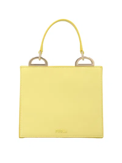 Furla Linea Futura Top Handle Shoulder Bag In Yellow