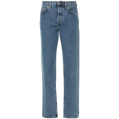 Sporty And Rich Straight-leg High-rise Relaxed-fit Jeans In Medium Blue