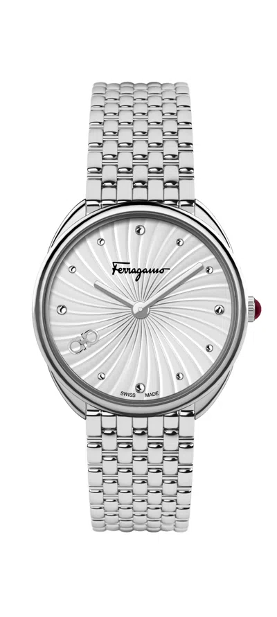 Ferragamo Women's 34mm Quartz Watch In Silver