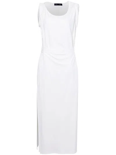 Proenza Schouler Scoop Neck Organic Cotton Dress In White