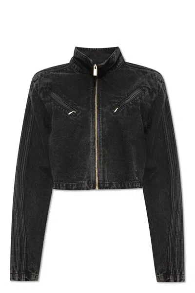 Adidas Originals Montreal Cropped Denim Jacket In Black
