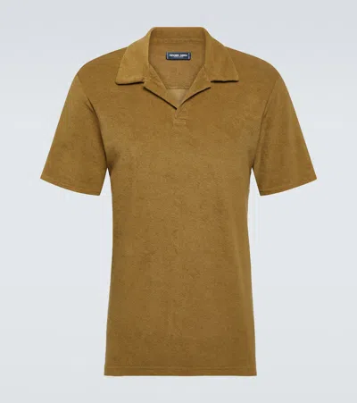 Frescobol Carioca Cotton-blend Terry Polo Shirt In Grün