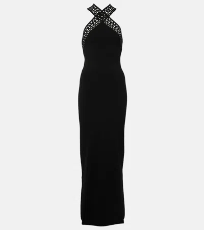 Alaïa Vienne Halterneck Gown In Black