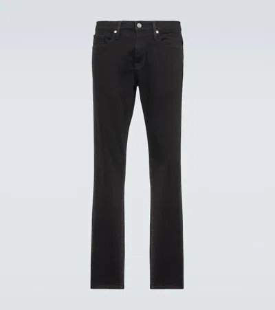 Frame L'homme Mid-rise Slim Jeans In Black