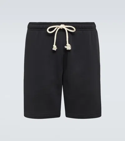 Acne Studios Cotton Fleece Shorts In Black