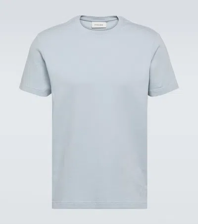 Frame Cotton Jersey T-shirt In Blau