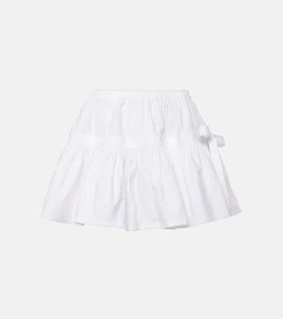 Alaïa Bow-detail Ruffled Miniskirt In White