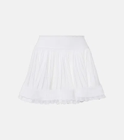 Alaïa Crinoline Pleated Shorts In White