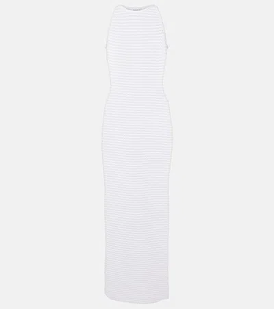 Alaïa Crochet Maxi Dress In White