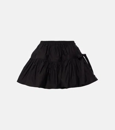 Alaïa Deesser Bow-detail Miniskirt In Black