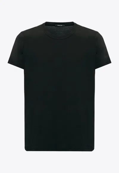 Tom Ford Basic Crewneck T-shirt In Black