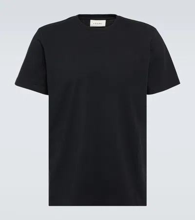 Frame Logo Cotton Jersey T-shirt In Black
