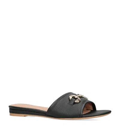 Carvela Leather Poise Mules In Black