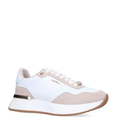 Carvela Leather Flare Chunky Sneakers In White