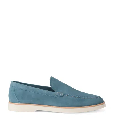 Magnanni Suede Altea Loafers In Blue
