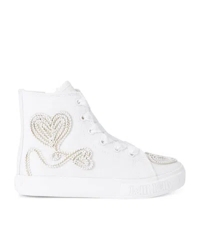 Lelli Kelly Kids' Embroidered Sharon High-top Sneakers In White
