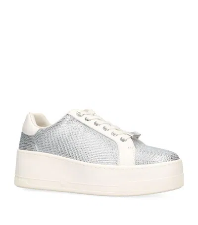 Carvela Connected Jewel Sneakers In Silver