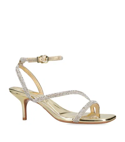 Carvela Embellished Paparazzi Heeled Sandals In Gold