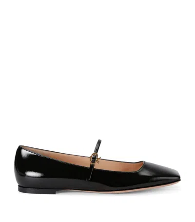 Gianvito Rossi Leather Christina 05 Mary Janes In Black