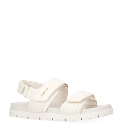 Carvela Leather Fame Chunky Sandals In Beige