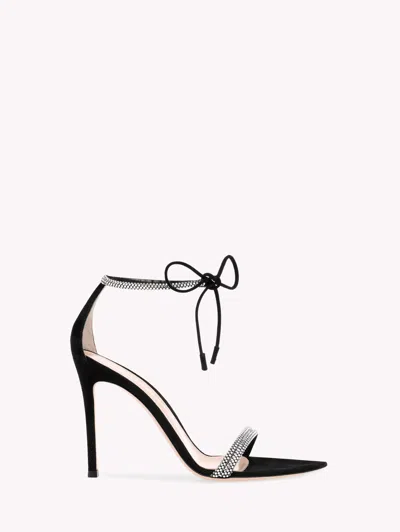 Gianvito Rossi Crystal-embellished Sandals In Black