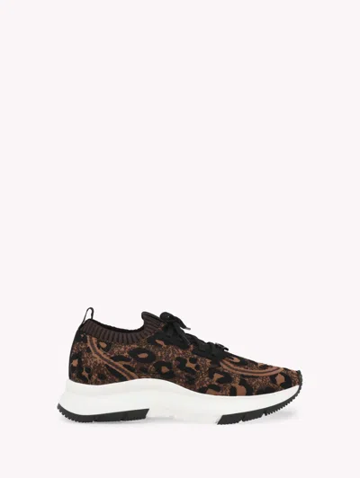 Gianvito Rossi Glover Leopard-print Sneakers In Brown