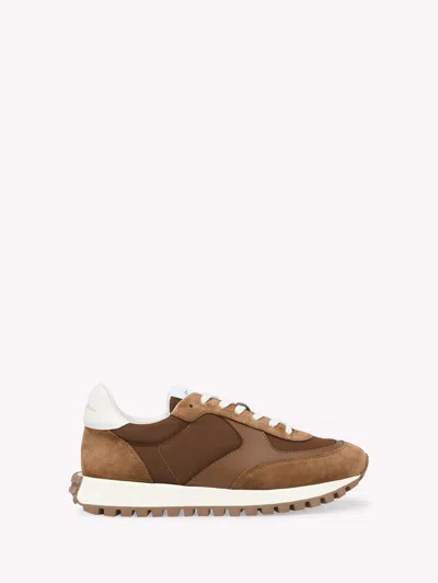 Gianvito Rossi Gravel Panelled Sneakers In Brown