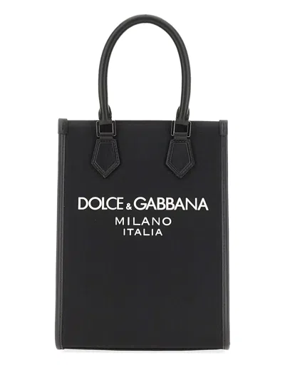 Dolce & Gabbana Small Bag With Logo In Black
