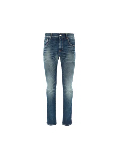Alexander Mcqueen 5-pocket Slim Fit Jeans In Denim Blue