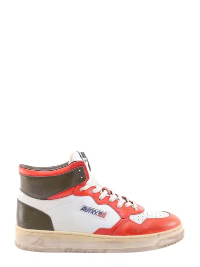 Autry Trainers In Orange/military