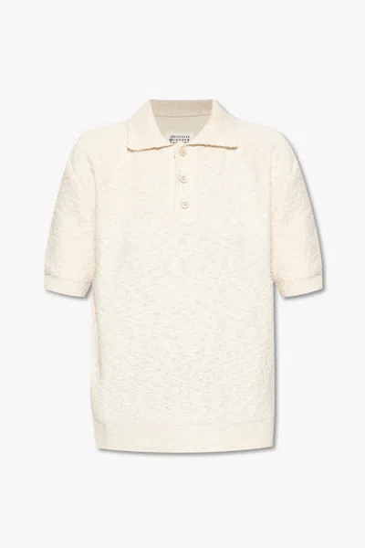 Maison Margiela Polo Sweater In Natural
