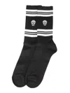 Alexander Mcqueen Sports Skull Socks In Black/bone
