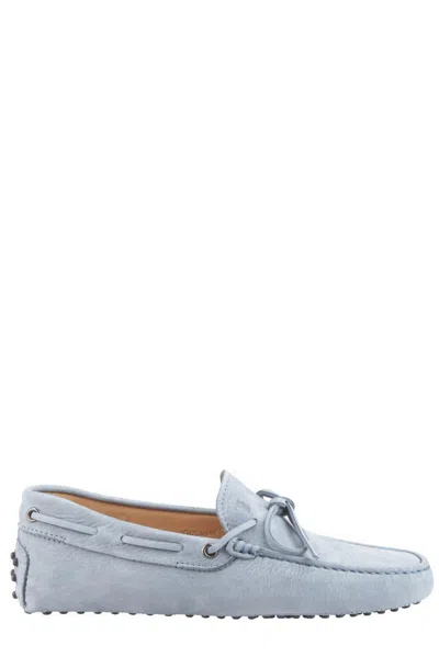 Tod's Round Toe Slip-on Loafers In Avio