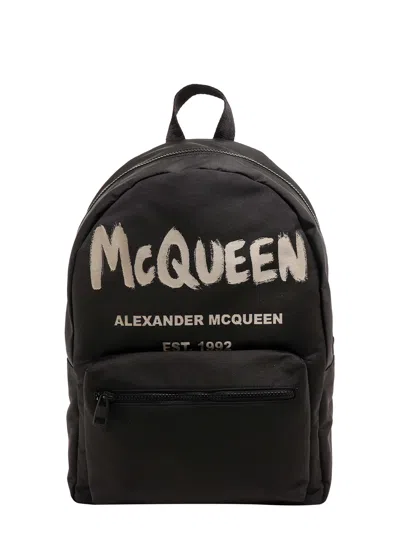 Alexander Mcqueen Metropolitan Backpack In Black