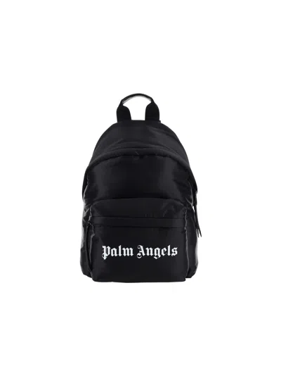 Palm Angels Backpack In Nero/bianco