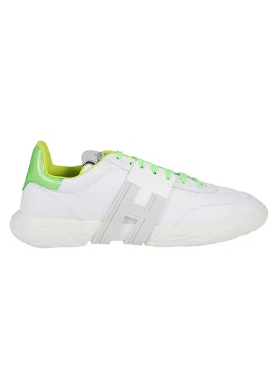 Hogan Contrasting Laces Leather 3r Low-top Sneakers In White