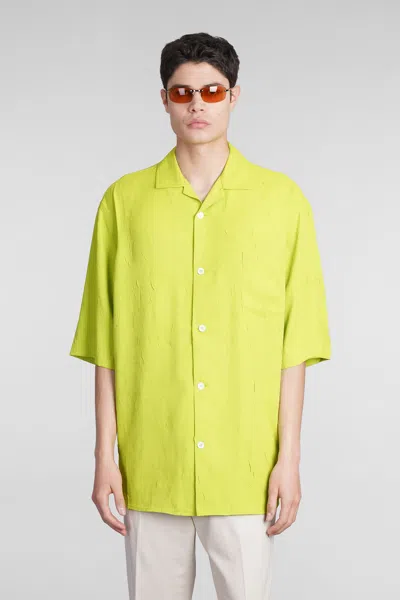 Acne Studios Shirt In Green Polyester In Abe Lime Green