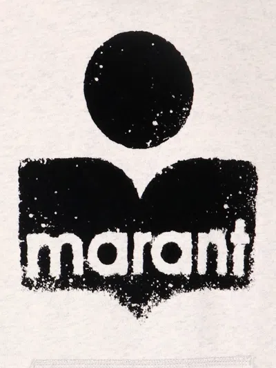 Isabel Marant Logo Hoodie In Ecrù