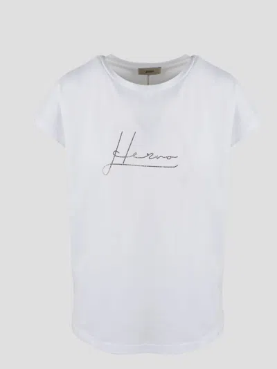 Herno Crystal-embellished Logo T-shirt In 1080