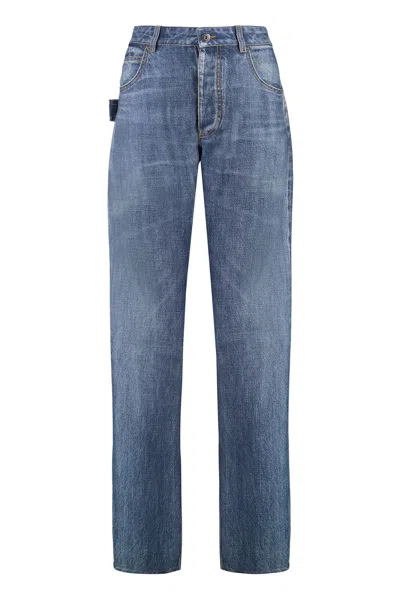 Bottega Veneta High-rise Straight-leg Jeans In Blue