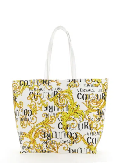 Versace Jeans Couture Barocco Printed Tote Bag In Multi