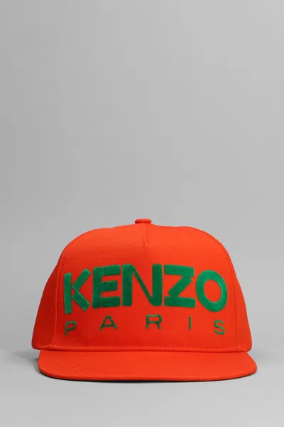 Kenzo Hats In Orange Cotton
