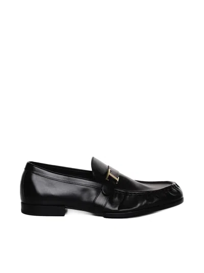 Tod's T Timeless Moccasin In Leather In Black