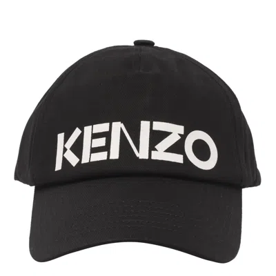 Kenzo Logo Embroidered Baseball Cap In Black