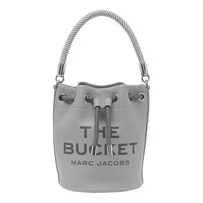Marc Jacobs The Leather Bucket Bag In Wolf Grey