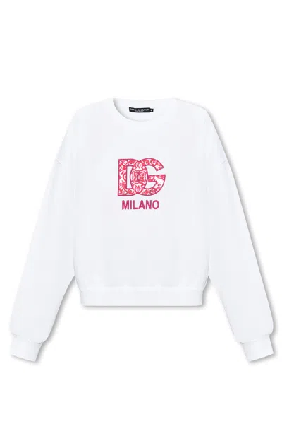 Dolce & Gabbana Oversize Sweatshirt In White