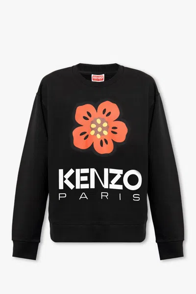 Kenzo Printed Sweatshirt In Black