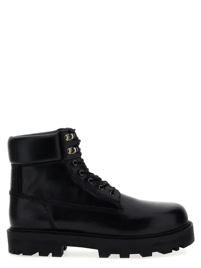 Givenchy Show 4g-motif Ankle Leather Boots In Black